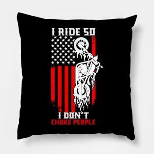 Usa biker shirt Pillow