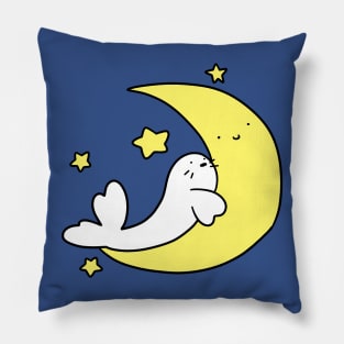 Crescent Moon Harp Seal Pillow