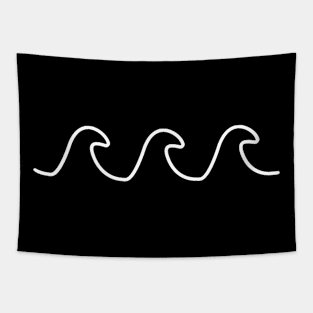 Wave Simple Outline Tapestry