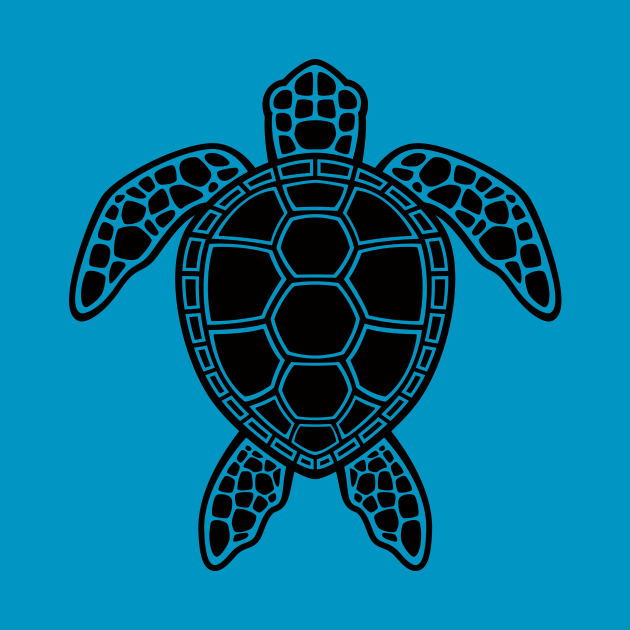 Disover Green Sea Turtle Design - Black - Sea Turtle - T-Shirt