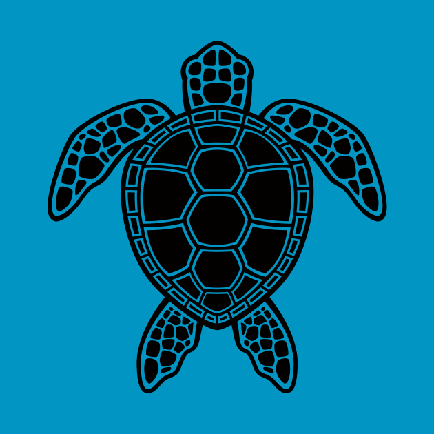 Discover Green Sea Turtle Design - Black - Sea Turtle - T-Shirt