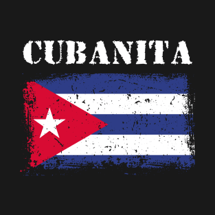 Cubanita Viva Cuba Libre Heritage Cuba Flag T-Shirt