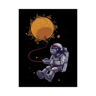 Astronaut Monkey With Planet T-Shirt