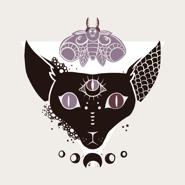 Sphynx Cat, Moth, Third Eye, And Triangle by cellsdividing