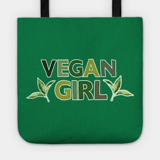 Vegan Girl  - Veganism Typography Design Tote