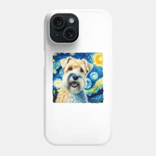 Starry Soft Coated Wheaten Terrier Dog Portrait - Pet Portrait Phone Case