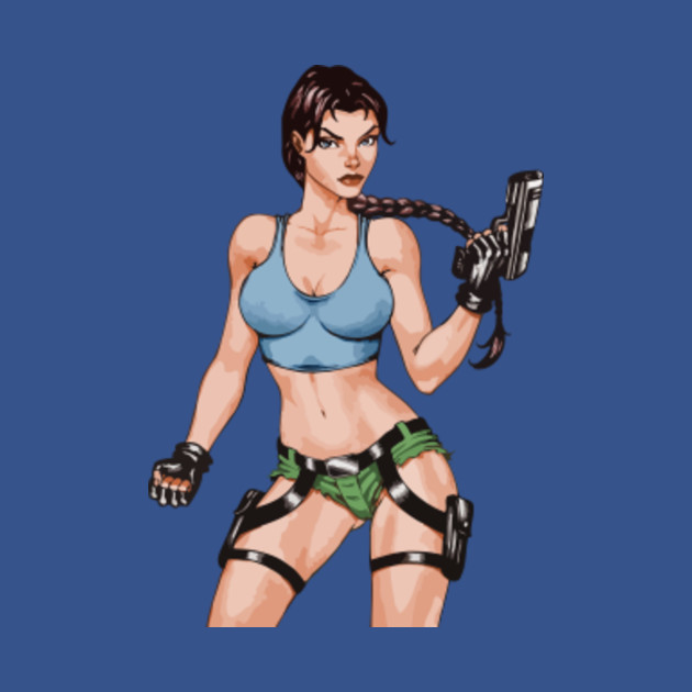 tomb raider lara croft guns girl sexy ass babe pinup boobs chick sexy hot  tits nude naked skirt butt teen swag hawt twat horny brunette ocean sea ...