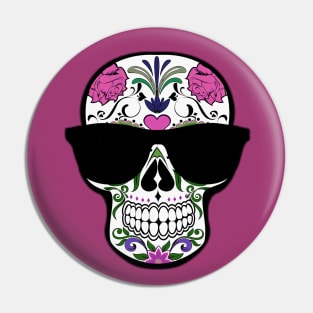 Cool Decorated Skull Pin