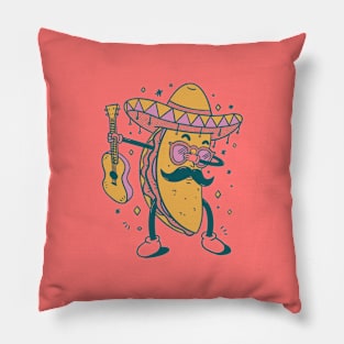 Mexican dabbing taco Mexican Food Sombrero gift Pillow