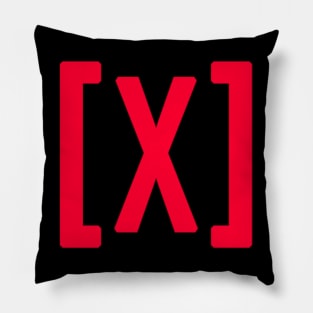 Letter X Minimalist Aesthetic Logo Pillow