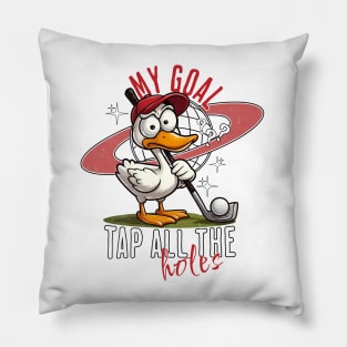 Golfer Funny Golf Tap All The Holes Pillow