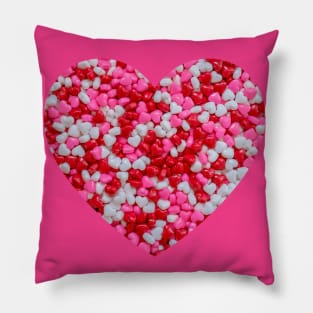 Candy Love Sprinkle Hearts Pillow