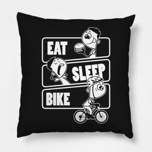 Eat Sleep Bike - Bicycle Cycle Bike Gift design Pillow