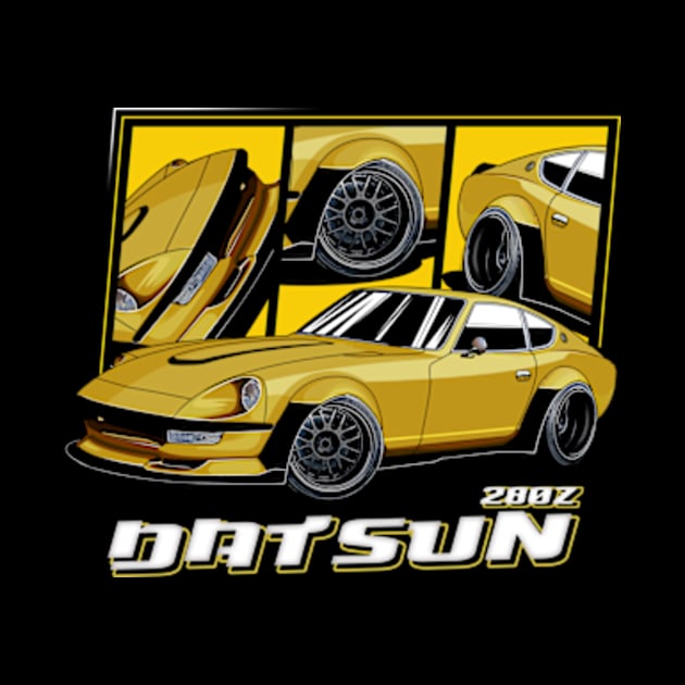 Yellow Datsun 280z Widebody JDM by T-JD