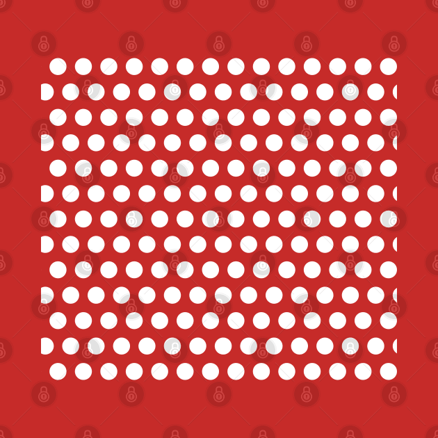 White polka dot on red background by EvgeniiV