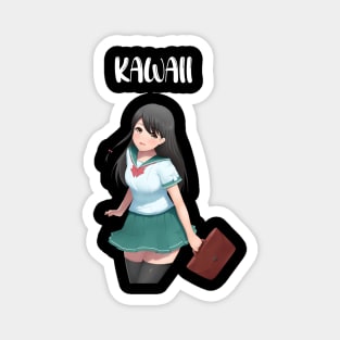 kawaii anime japanese schoolgirl Magnet