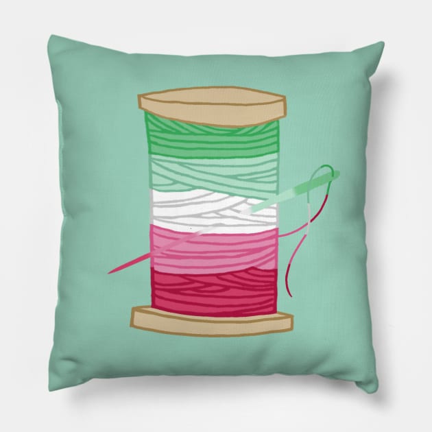 Thread Spool Pride Flag of Abrosexual Pride | Ocean Wave Pillow by Mochabonk