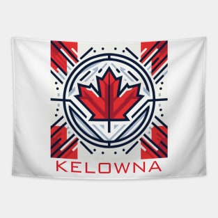 Kelowna BC Canada Flag Tapestry