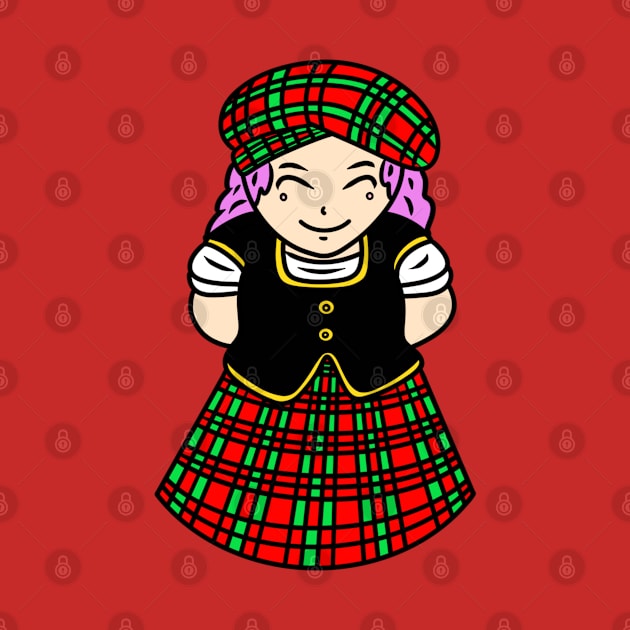 Chibi Scottish girl by Andrew Hau