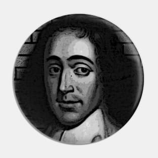 Baruch Spinoza Black And White Portrait | Baruch Spinoza Artwork 2 Pin
