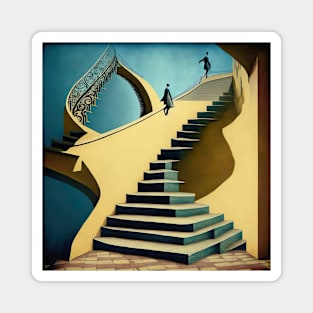 [AI Art] Stairways, inspired by the works of a surrealist master Magnet