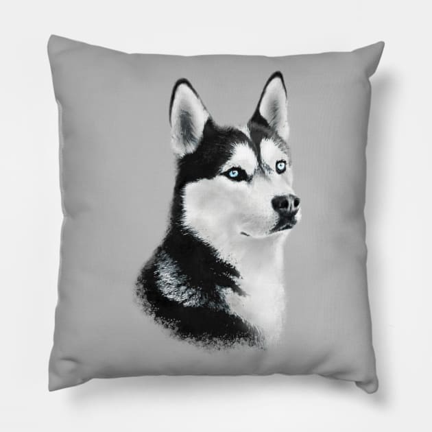 Siberian Husky Pillow by ImaginativeWild