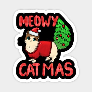 Funny Meowy Catmas Magnet