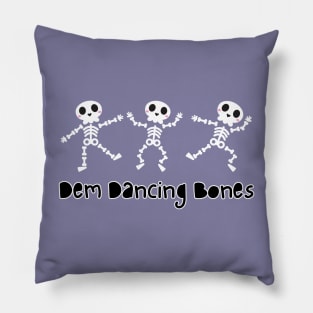 Dem Dancing Bones Cute Halloween Skeletons Pillow