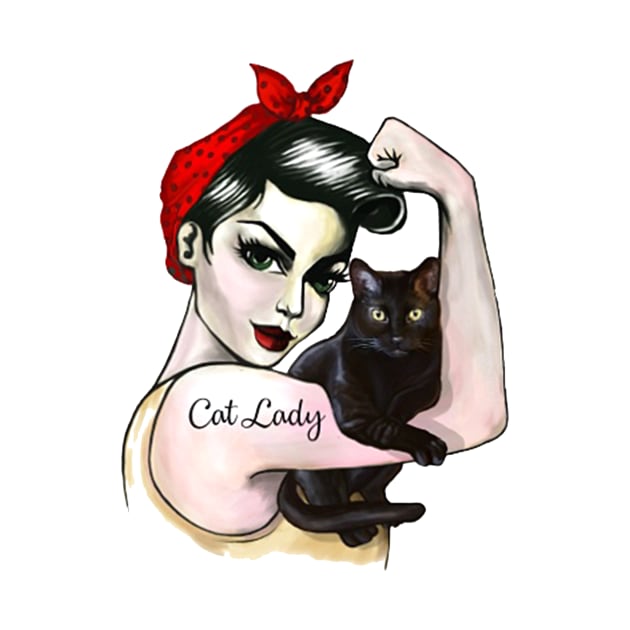 Strong Cat Lady Gift T-shirt For Lover Cat by darius2019