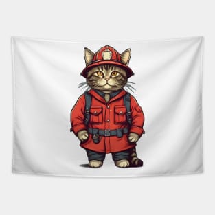 Whiskered Fire Guardian Tapestry