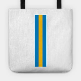 Retro American Football Stripes LA White, Blue, Yellow Tote