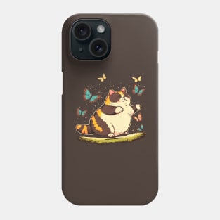 Cat And Butterflies Phone Case