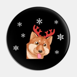 Akita Hunde Weihnachten T-shirt Pin