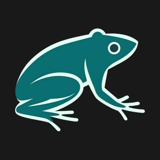 Minimal Green Frog, Tropical Animal, Love Frogs by dukito