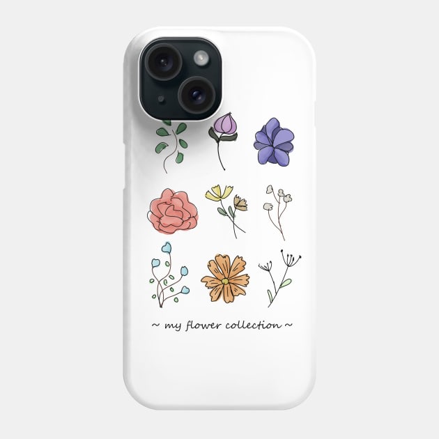 flower collection doodles Phone Case by ArtsyStormy