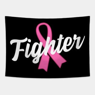 Breast Cancer Fighter Pink Ribbon Tapestry