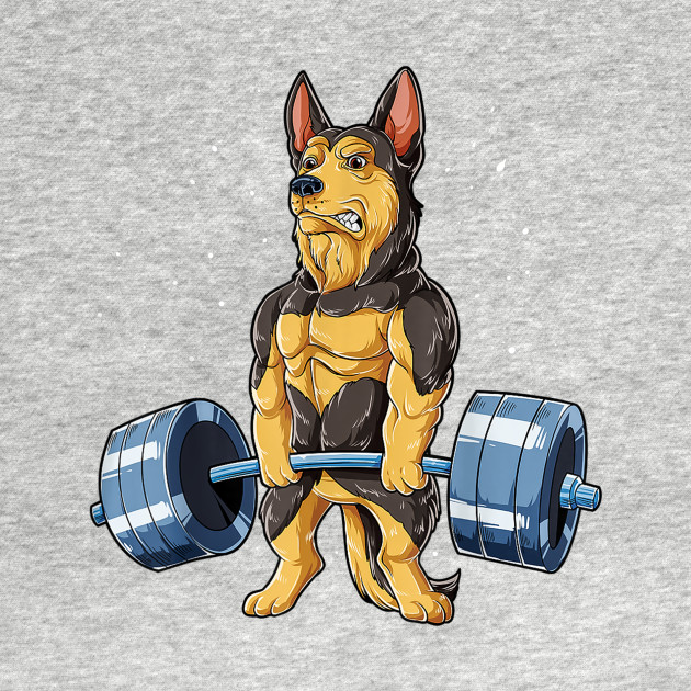 Discover German Shepherd Weightlifting Fitness - German Shepherd - T-Shirt