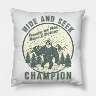 Vintage Worn Bigfoot Hide and Seek Champion Pillow