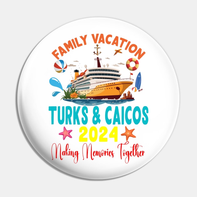 Family Vacation Turks & Caicos 2024 Family Matching Group Summer Pin by Spit in my face PODCAST