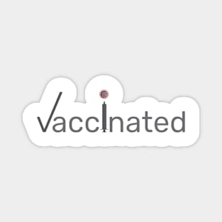 Vaccinated vaccine injector and virus Gray Red Magnet