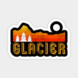 glacier national park retro vintage Magnet