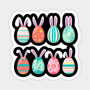 Cute Eggs Easter Day Family Matching Pajama Egg Hunting Magnet