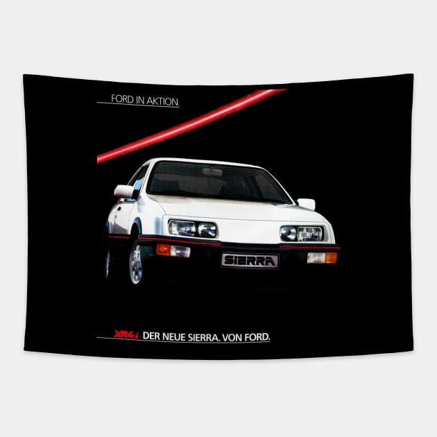 FORD SIERRA XR4 - advert Tapestry by Throwback Motors