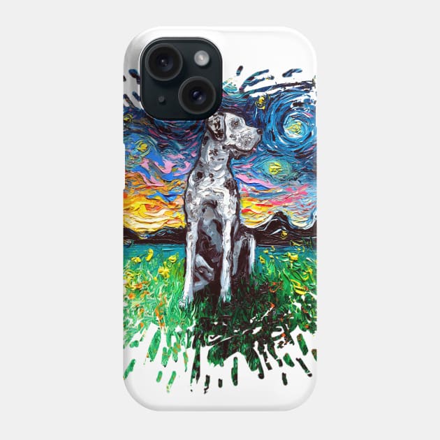 Merle Great Dane Night (splash version) Phone Case by sagittariusgallery