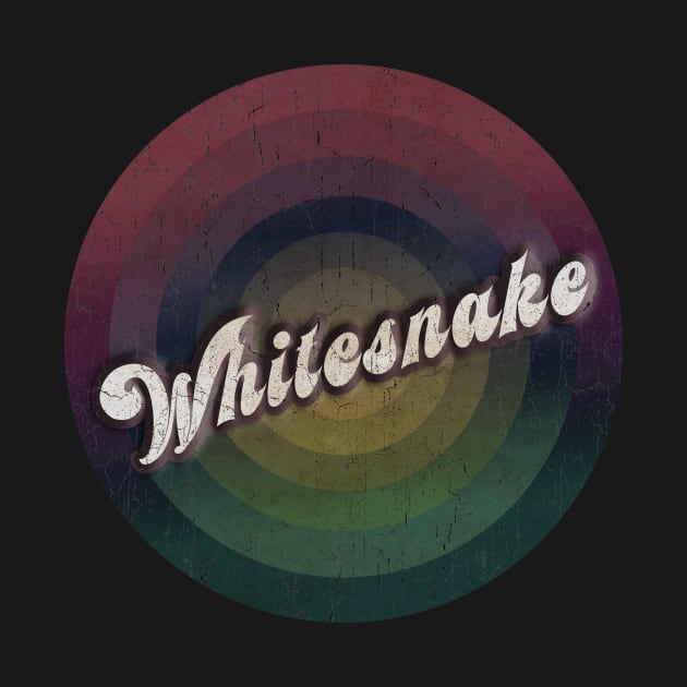 retro vintage circle Whitesnake by NamaMarket01