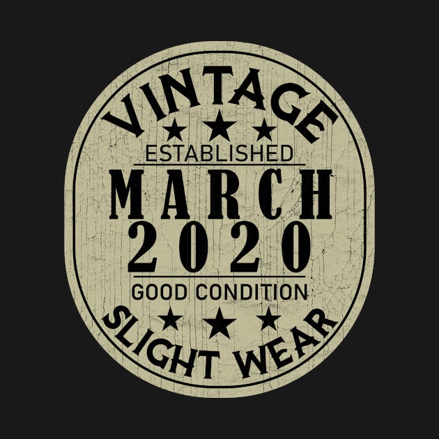 Vintage Established March 2020  - Good Condition Slight Wear by Stacy Peters Art