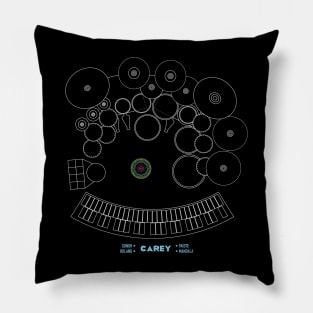 Legendary Drummers - Danny Carey version 2 Pillow