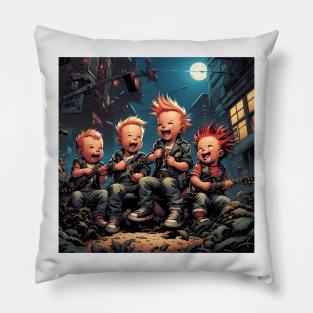 Punk Rock Toddlers Pillow