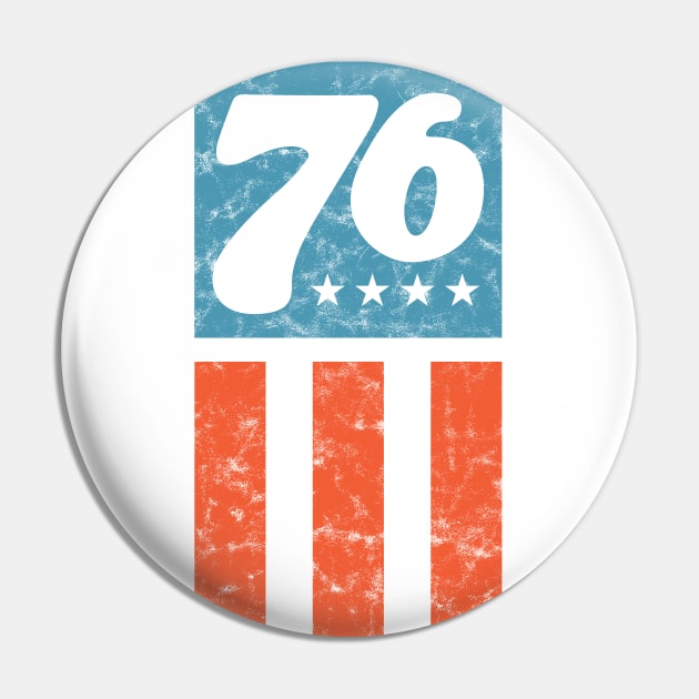 76 - Patriotic Design (Worn) Pin by jepegdesign