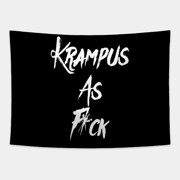 Krampus as F*ck Christmas Design Tapestry by DesignsbyZazz